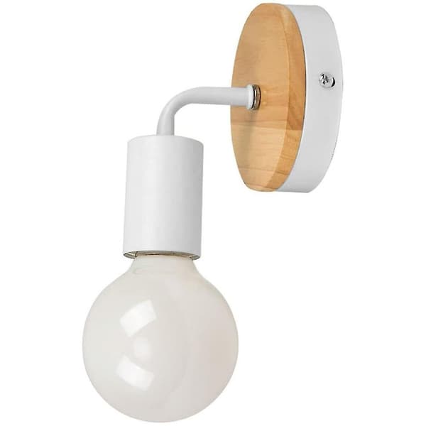 Smidde jern enkel vegglampe, vegglampe, hvit
