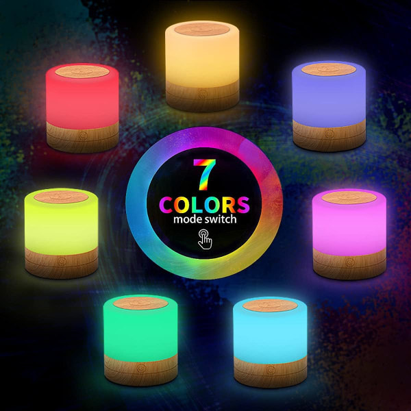 Berøringsdimbar LED-sengelampe - Nattlys med timer - RGB Co