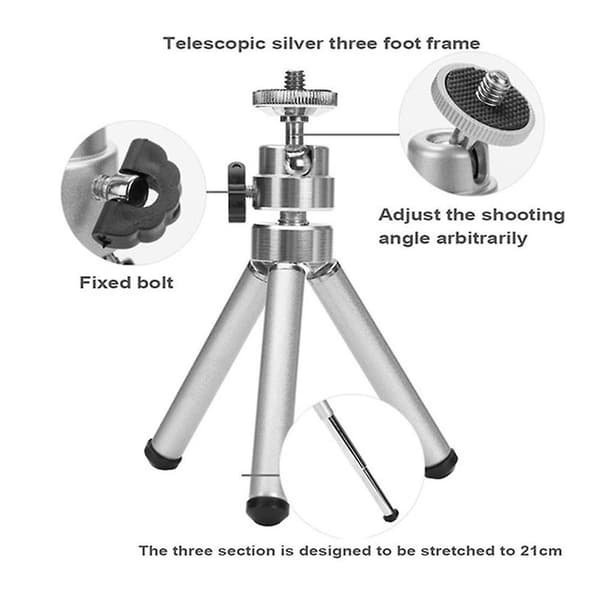 XJ-Mini Stativ til Telefon Tripod til Yg300 Projektor Kamera Tripod til X 8 7 6s til (sort)_yux