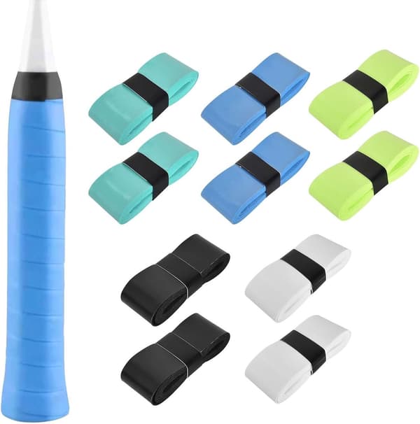 10 stycken - Racketgrepp - Racketgreppstejp - flerfärgad grepptejp för racketar - Badminton grepptejp - Tennisracket grepptejp