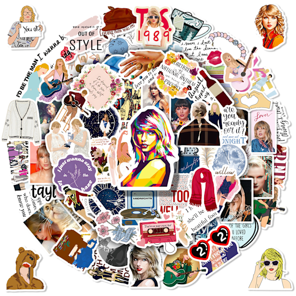 50 Taylor-klistremerker ny sanger Taylor Swift Taylor Swift-klistremerker T01041601 T01041601 50PCS