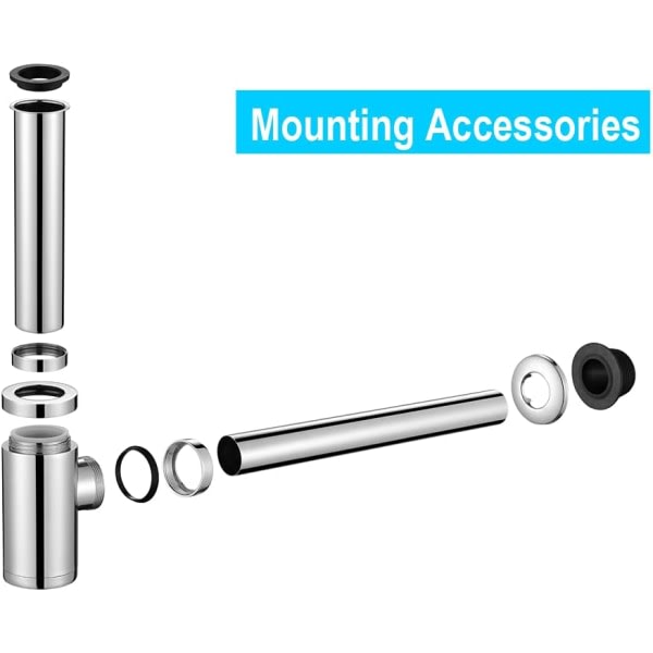 Vaskfelle 1-1/4\"x32mm Universal Høydejusterbar Felleslange Lukt