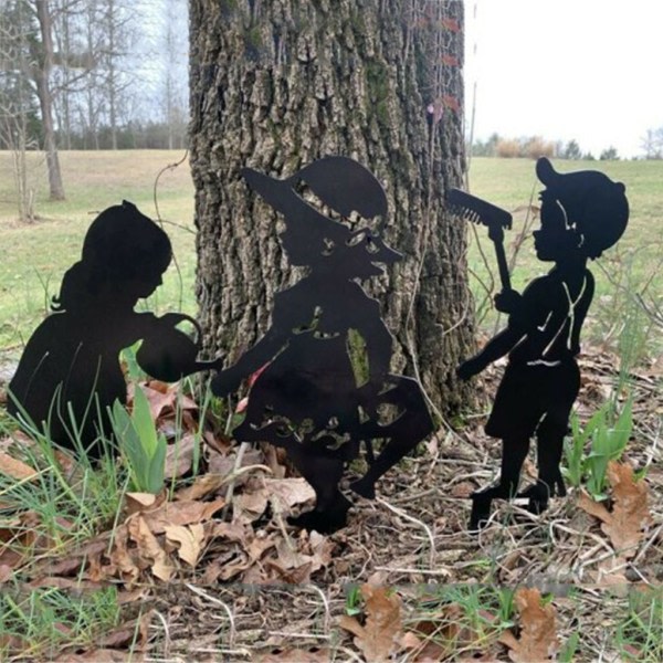 3 stk Arbejdende Vanding Kid Have Silhuet Stakes Akryl Baghave Dekoration