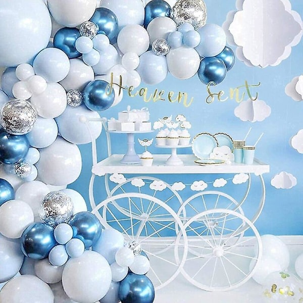 Ornament och dekor blå ballonggirlandbågesats - 104 st S