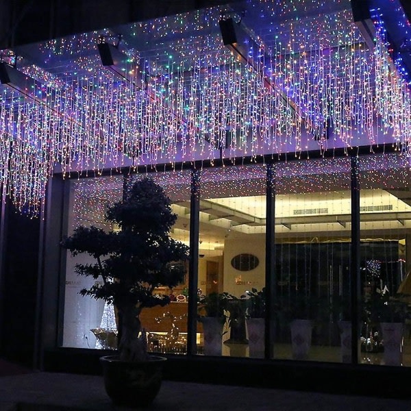 4m 13ft 96 LED-ljusslingor Dip LED Utdragbar Gardin