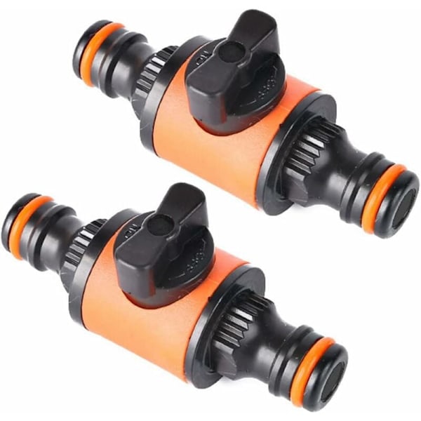 Hurtigkoblinger for hageslange, hagearbeidsbeslag, hurtigkoblinger for vannslange, dobbelnippel med bryterventil, utvidet hurtigkobling
