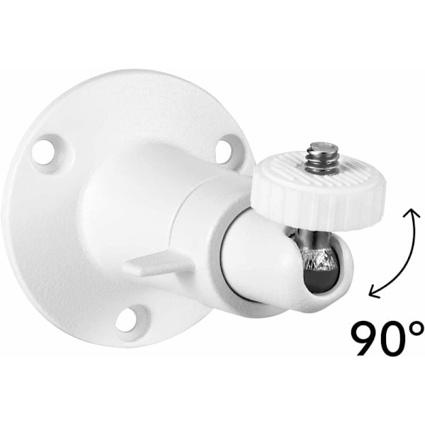 Metallväggfäste för Arlo Smart Security Camera - Justerbart inomhus-/utomhusfäste för Arlo-kameror och andra kompatibla modeller (3-pack, vit)
