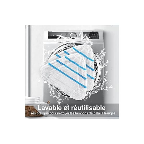 4 Mikrofiberdukar för Silvercrest Lidl Universal Ångmopp Tillbehör för Ångrengörare..DEBUNS