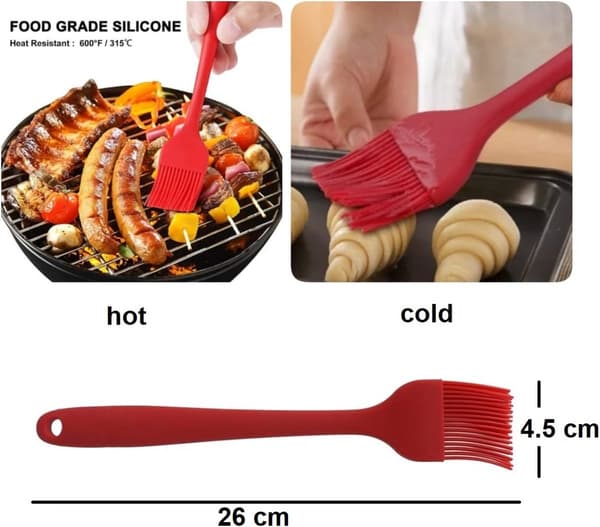 Lang Silikone Bagepensel - 26 CM - Varmebestandig - Bagepensel - Oliepensel 26cm