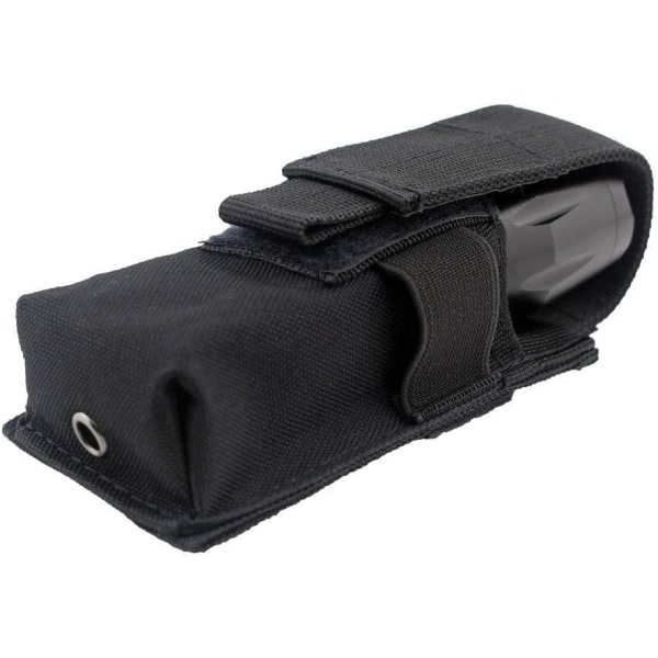 Musta taskulamppu tasku, kotelo Molle taskulamppu tasku Nylon taskulamppu