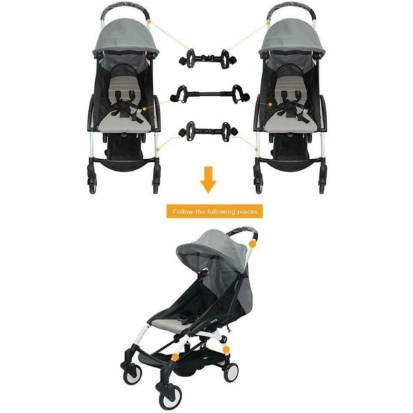 Galaxy 3-pack barnvagnskontakt for barnvagn med justerbara bärbara tilbehør