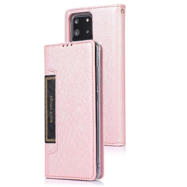 TG Elegant FLOVEME Lompakko Kotelo - Samsung Galaxy S20 Plus Rose Gold