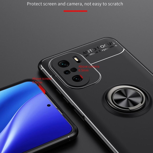 Xiaomi Mi 11i TPU ska med Finger Ring - Svart Svart