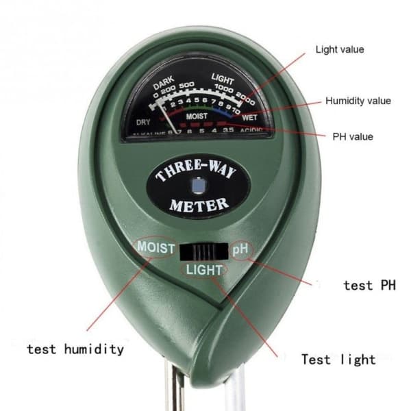 Soil Dry and Moisture Measuring Instrument Soil Meter with Three Functions Green_yux