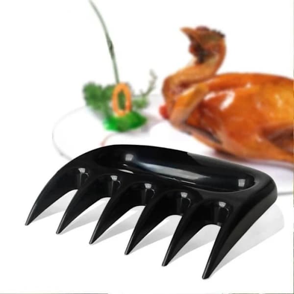 Köttstrimlarklor, multifunktionell köttlyftare och skärare för grill och stekpanna, svart, 2-pack