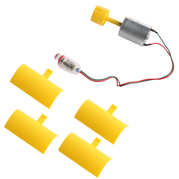 DC Mikromotor Små LED-lamper Vertikal Akse Vindturbin Generator Blad