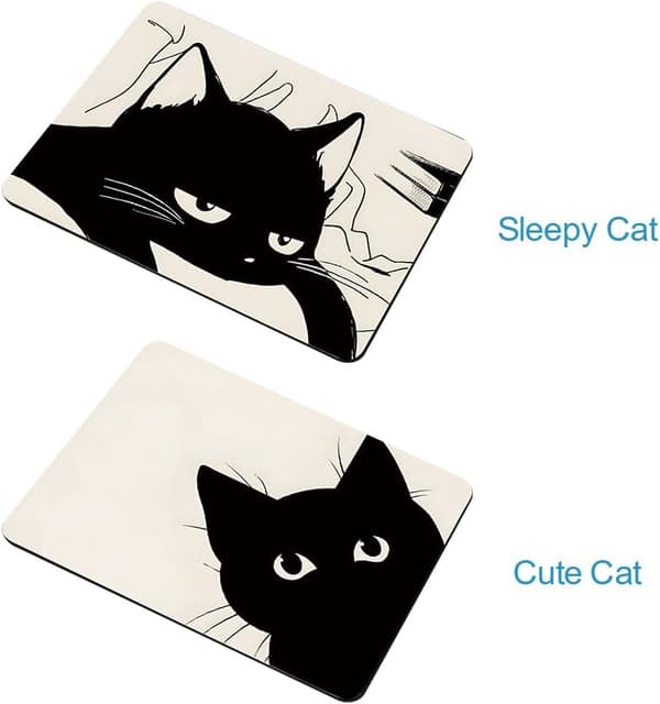 Funny Mouse Pad Cute Cat Print Rectangular Personalized Mouse Pad Non-Slip Mouse Pad Small Office Computer Mouse Pad