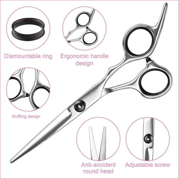 TG Gör-det-själv-hårkit - Frisörsax för gallring - Professionell Barber Sharp Barbersax Set