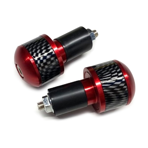 2x Styrgrep Handtak Bar End Plug Cap for BWS MSX Dirt Bike Scootor E-sykkel Rød
