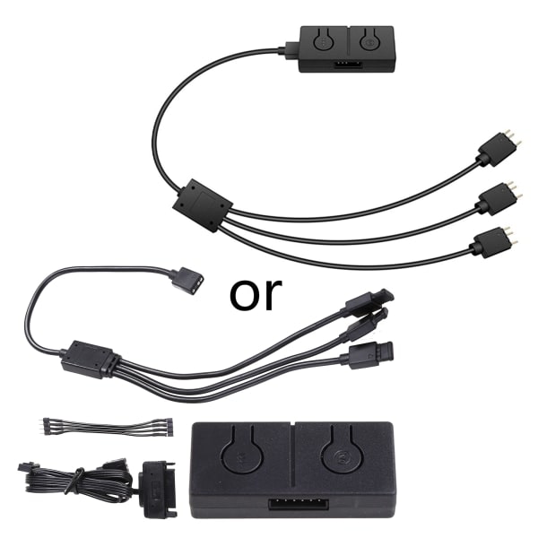 RGB-ohjain 5V - 12V 4-nastainen RGB-siirtokeskus Sata-liitäntä MSI RGB-tuulettimille