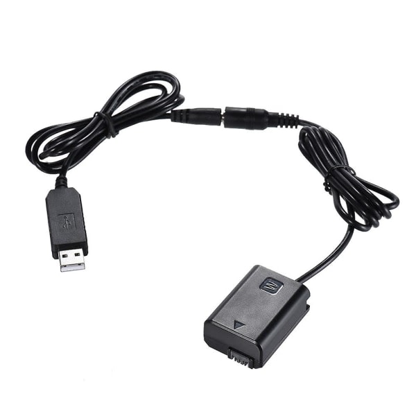 Np-fw50 Dummy Batteri + Dc Power Bank (5v 2a) USB Adapter Kabelbyte För Ac-pw20 För Sony Nex-3/5/6/7 Series A33 A37 A35 A55 A7 A7r A7ii