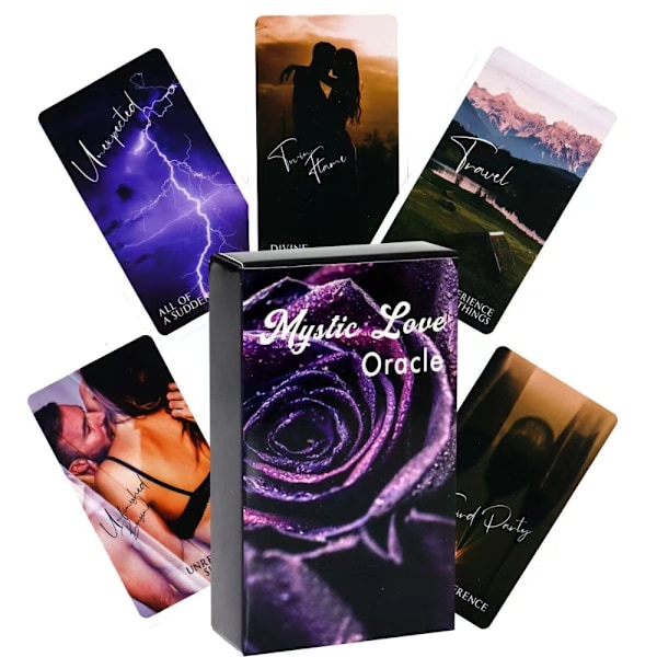10,3*6cm Mystic Love Oracle Deck 79 Kort KÄRLEKSORAKEL Tarotkort Tvillingflamma Kortlek Meddelande-Xin Mystic Love Oracle