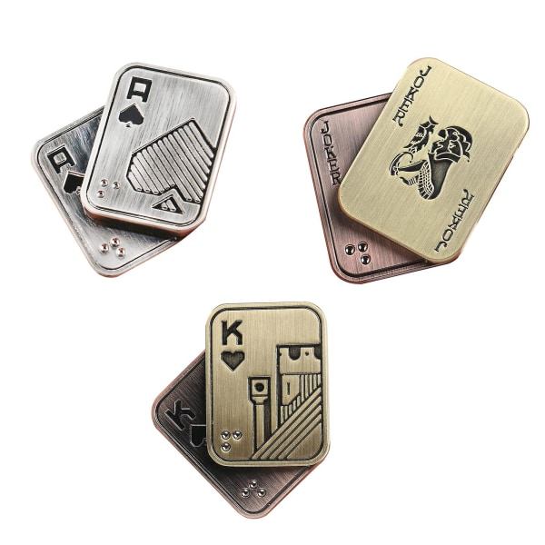 2023 Nya Magnetiska Metall Fidget Toys - Metall Poker Push Card Fidget Slider Stressavlastande Leksak kk