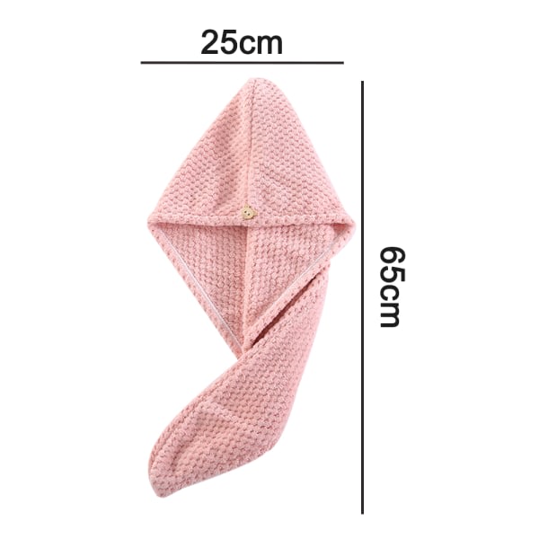 TG 2 forpakninger mikrofiberhårhåndduk - Antifrizz hårhåndduksinpakning, rosa + khaki