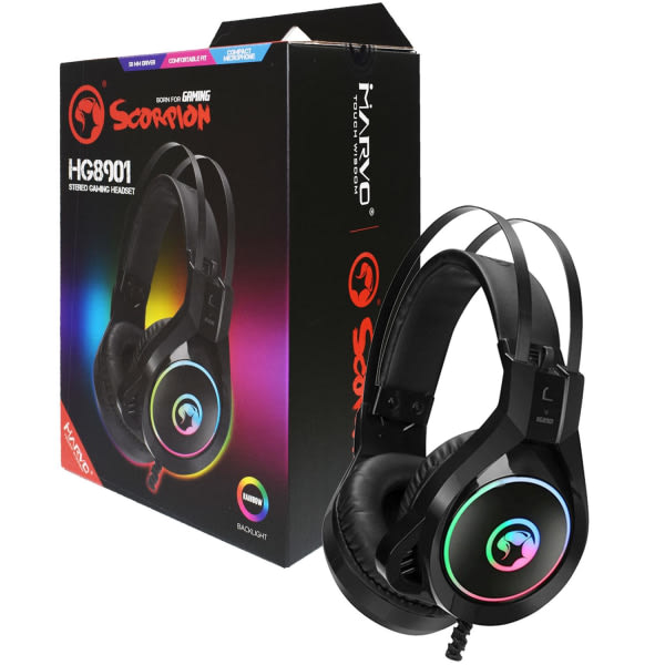 TG Gaming Headset med Mikrofon - Sort Sort