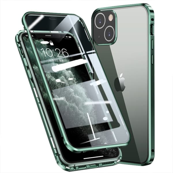 TG iPhone 14 Plus - Stilig Magnetisk Dobbeltsidig Deksel Lilla