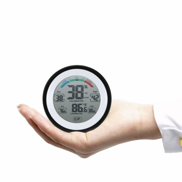 Rund pekskärmstermometer för hemmet med hög precision