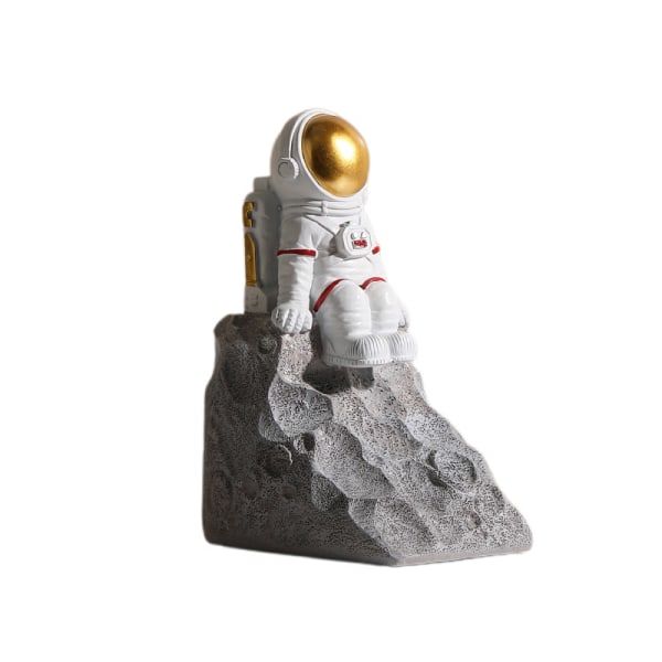 Band Astronaut Astronaut Ornament Partihandel Vardagsrum Desktop Hemprydnad Prydnadssaker Gåva Utrymme Tid-Astronaut Sittande Bokstöd-Guld