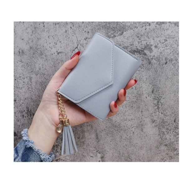 Liten plånbok för kvinnor, Ultra Slim PU-läder kreditkortshållare Clutch-plånböcker för kvinnor grön