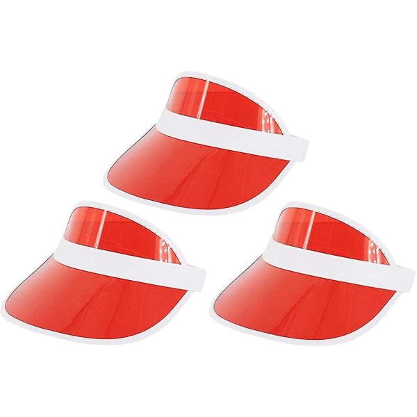 3:a plast solbeskyttelse Flerfarvet Uv-beskyttelse Hat Cap Hovedbonad for golftenniscykel