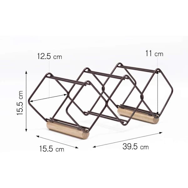 Stackable Wine Rack, Horizontal Wine Bottle Holder, Metal Wine Rack, 5 Bottles-XS2-_yux