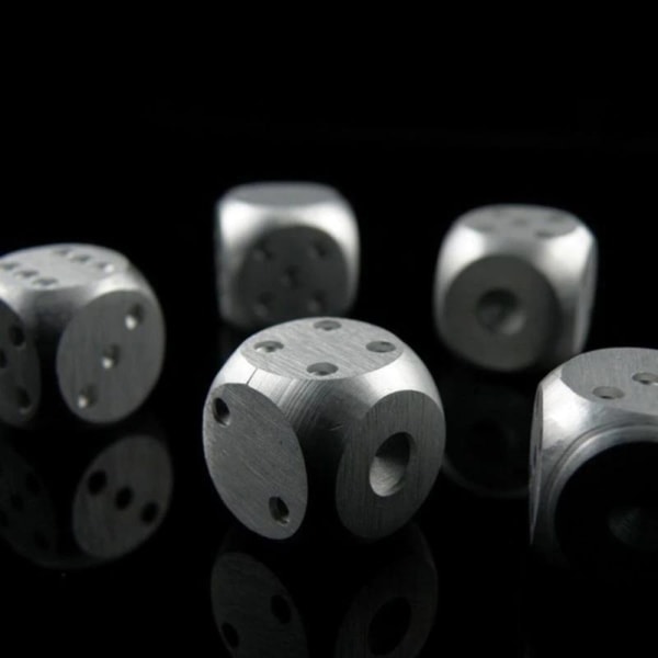 TG Whiskystenar i Tärningsform - Silver - 5 st