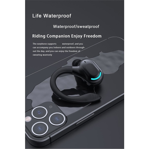 Bluetooth 5.2 Trådlösa Hörlurar Öronsnäcka med Mikrofon Mini Handsfree Hörlurar 24 Timmars Hörlurar för iPhone Xiaomi (Färg: Röd)
