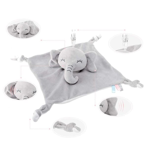 Baby Comfort Blanket Elephant Snuggle Filt til nyfödda