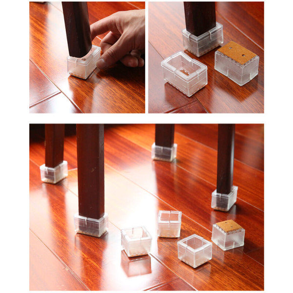 10 st nr 8 Anti-Slip Bordsfotsmatta Anti-Slip Gummi Möbelmatta Golvskydd
