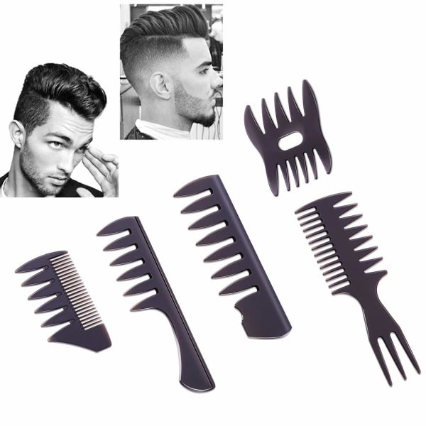 TG Frisör hårkammar Set Barber Shop Barber Comb 5-pack P