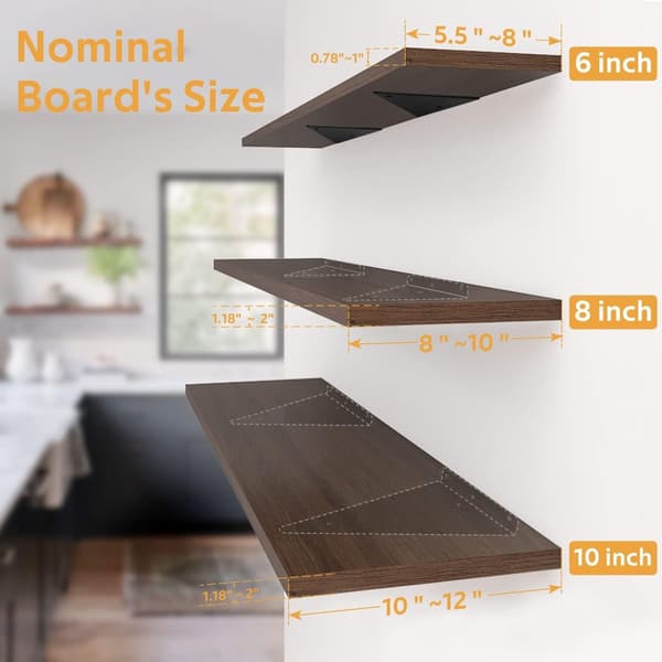 Hyllkonsoler - 4 Stycken - Triangel Hyllkonsol - Väggkonsoler - 80*100mm - Stål - Osynlig - Triangulär - Inkl. Monteringsmaterial