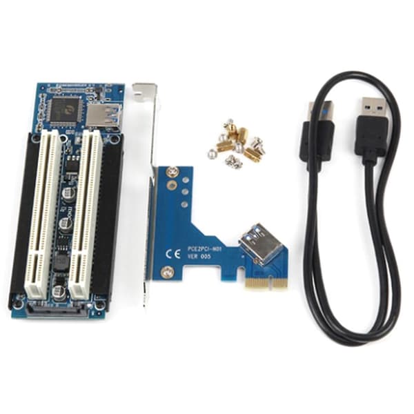 XJ-PCI-E til PCI-adapterkort PCIe til 2 PCI-slots Understøttelse af optagekort Guldkort Lydkort Parallel_yux