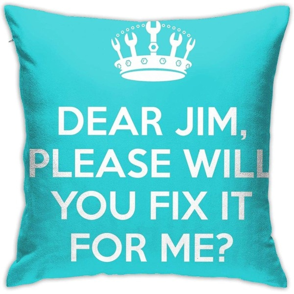 Fålla & Spel & Kära Jim, snälla kommer du att fixa det för mig örngott, golv örngott soffa kuddar 18 \"x18\"