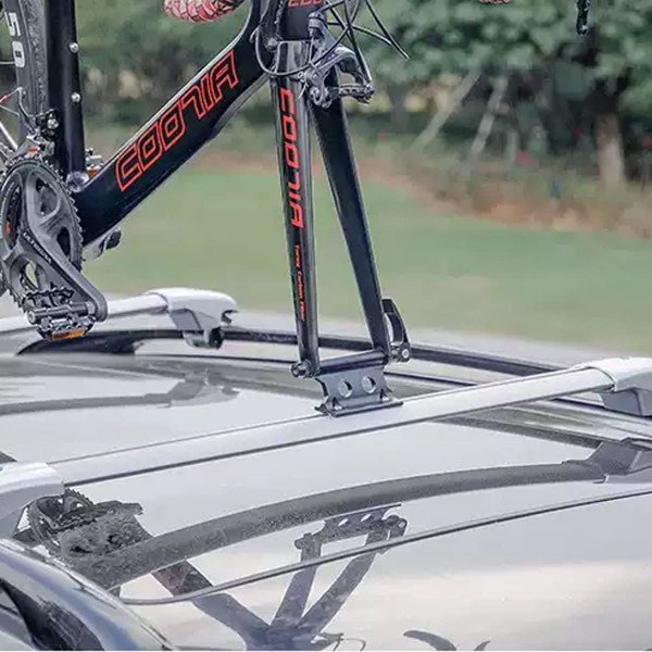 Galaxy Paket med 2 gaffelfäste för cykel i aluminiumlegering Cykelgaffelfäste med snabbkopplingsstång (svart)