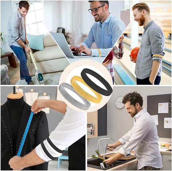 Ermholder - 3 par - Ermholder - Ermholdere kvinner og menn - Klassisk - Elastisk - Kvinner menn - Ermholdere - Unisex elastiske armbånd
