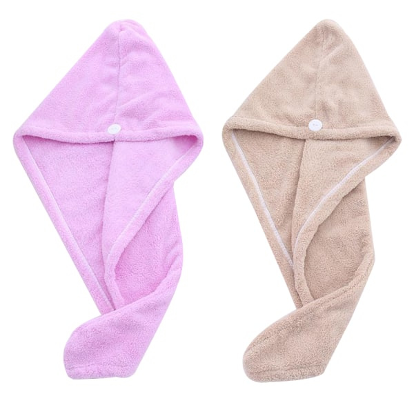 TG 2-pack hårhandduksset, snabbtorkande mjuk mikrofiber