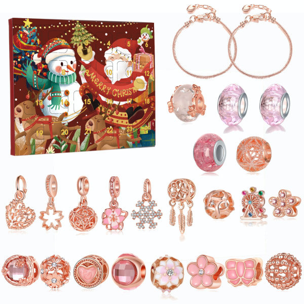 2023 Joulukalenteri - Adventskalenteri - DIY Rannekoru Tytöille Lapsille Kulta