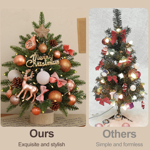 Små Konstgjorda Julgranar, Bordsskiva Mini Julgran, Förbelyst Julgran Skrivbordsdekorationer för Jul