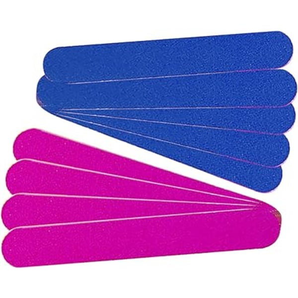 100 stk Mini dobbeltsidede neglefiler 180/240 korn, bærbare Profe