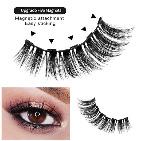 Europæiske og amerikanske 3D magnetiske falske øjenvipper vandtætte langtidsholdbare magnetiske øjenvippesæt magneticlash 10 pairs (horizontal version)